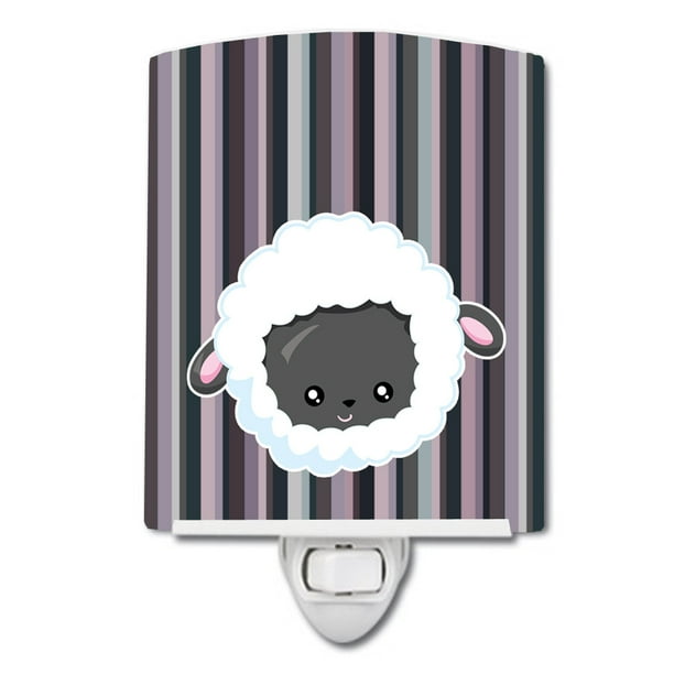 Sheep Lamb Face 6 x 4 Grey Carolines Treasures Black Ceramic Night Light Sheep Lamb Face 6 x 4 Grey Carolines Treasures Black Ceramic Night Light